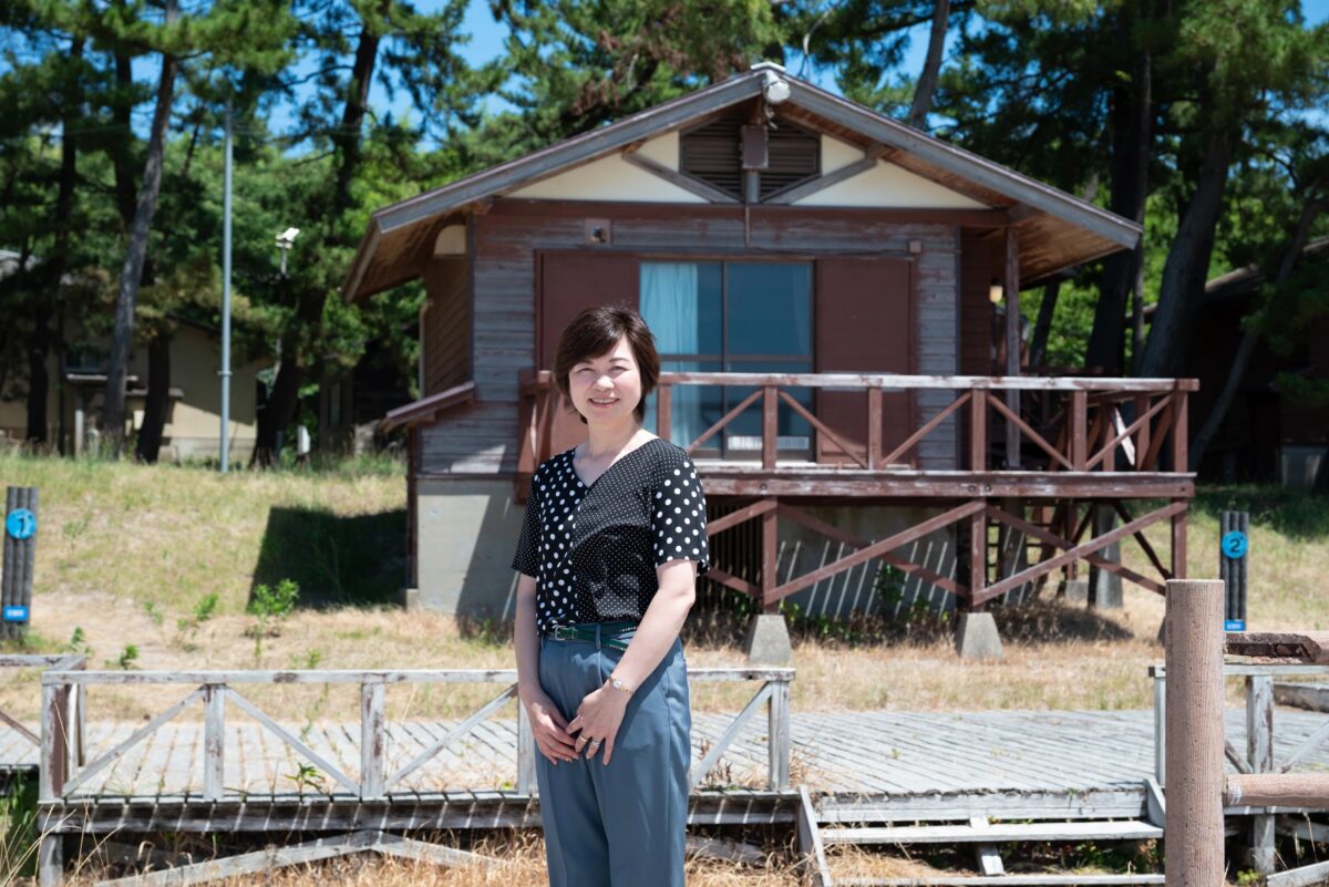 能登リゾートエリア増穂浦のケビン前にて