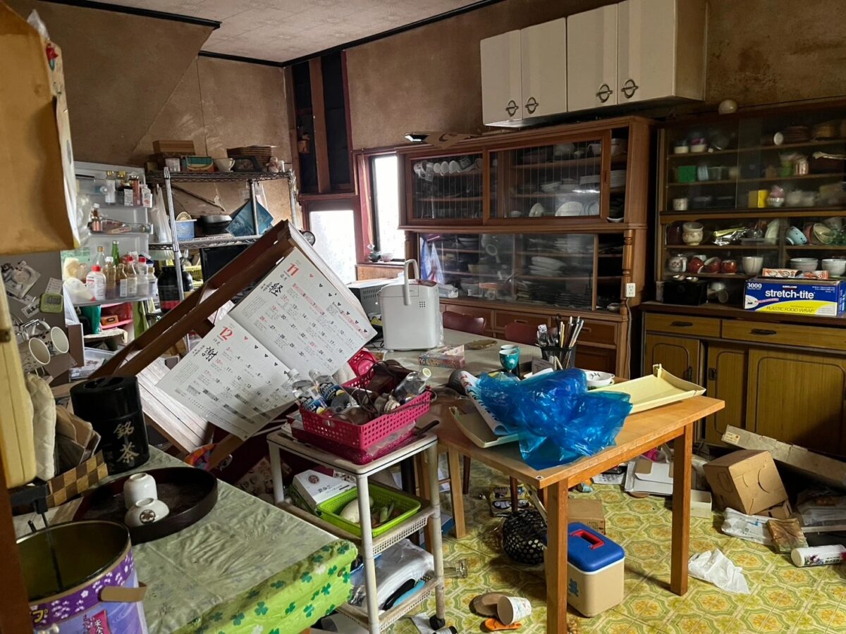 地震直後の岡本さんの自宅の様子（撮影：2024年1月）