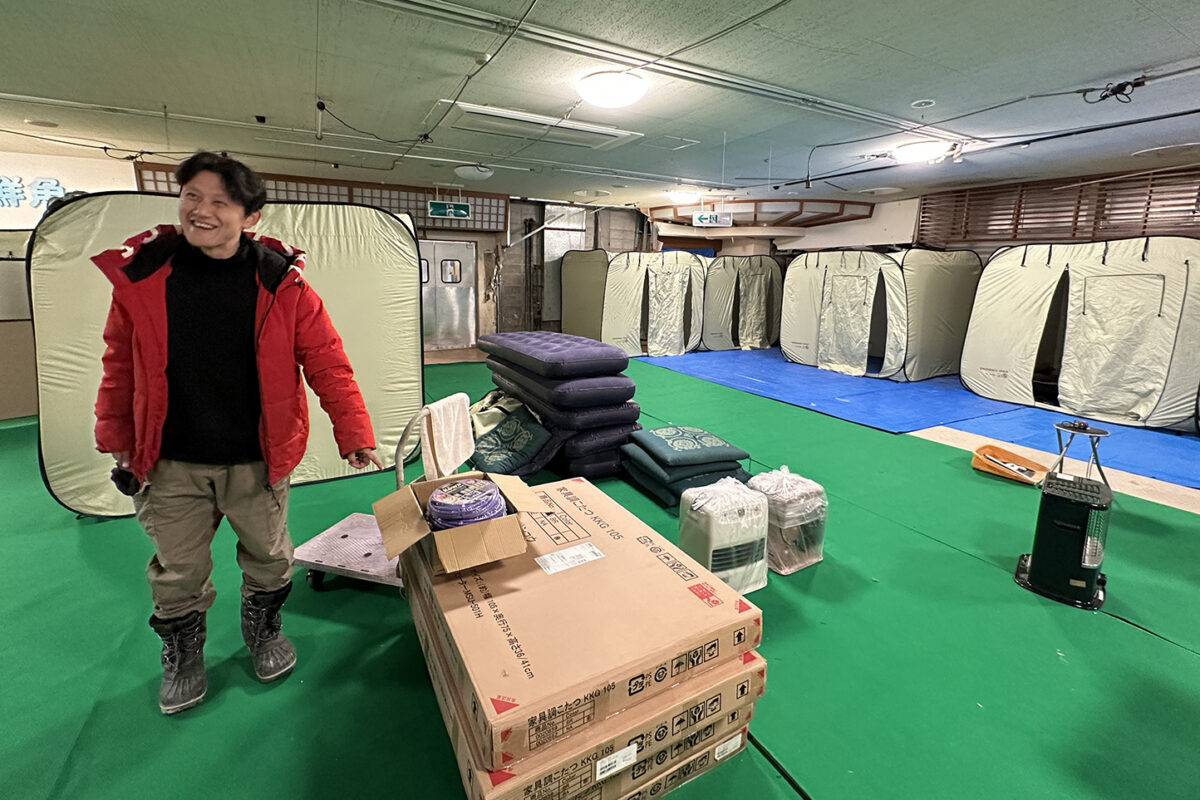 2024年12月の訪問時には、ボランティアの宿泊・滞在拠点の整備が進められていた