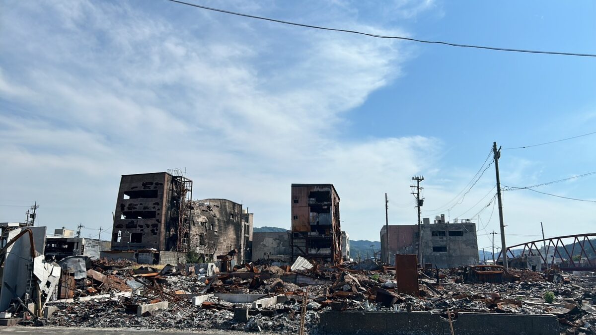 変わり果てた街の姿（撮影　2024年1月5日）