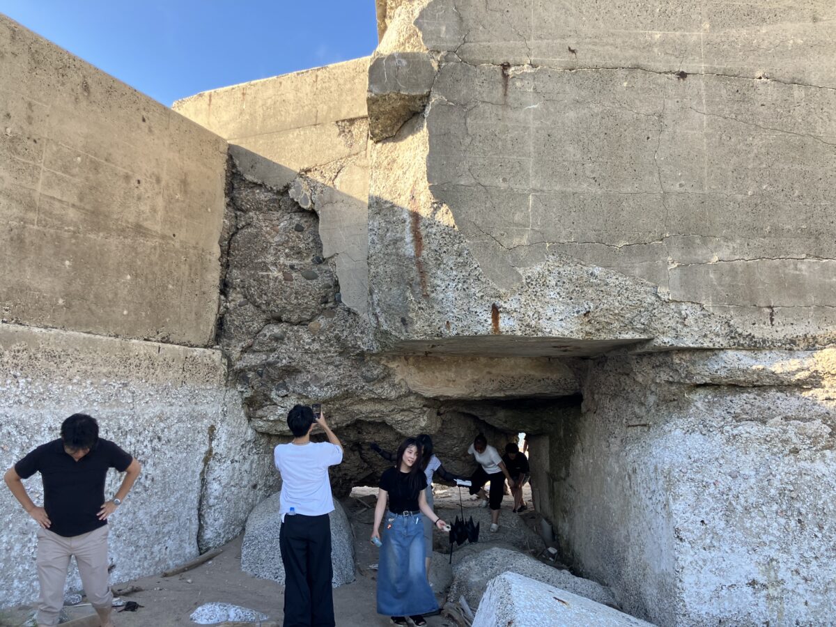 日大理工学部海洋建築工学科の学生たちと黒島漁港を視察(2025年9月)