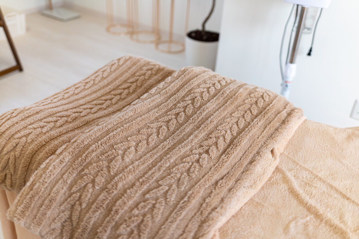 冬用のふわふわブランケットがあたたかそう
