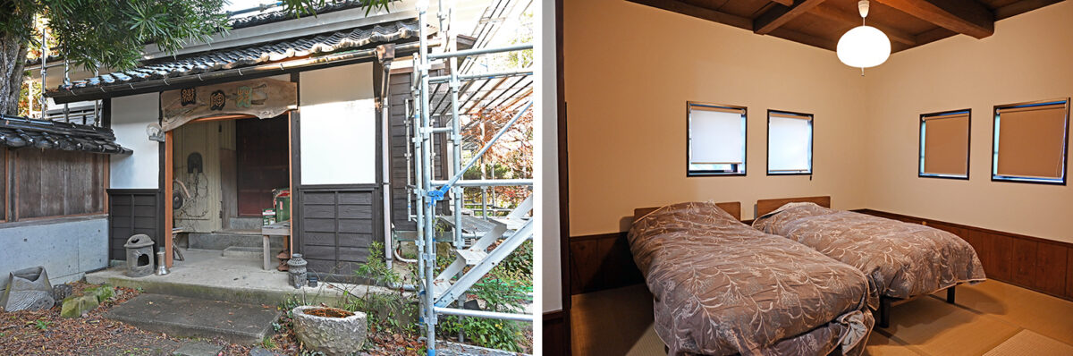 震災前から土蔵の一つを改築した一棟貸しの宿を準備していた