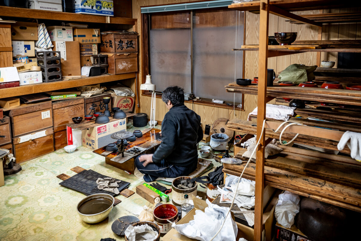実家の作業場。現在は坂口さんの親戚の職人が作業をしている
