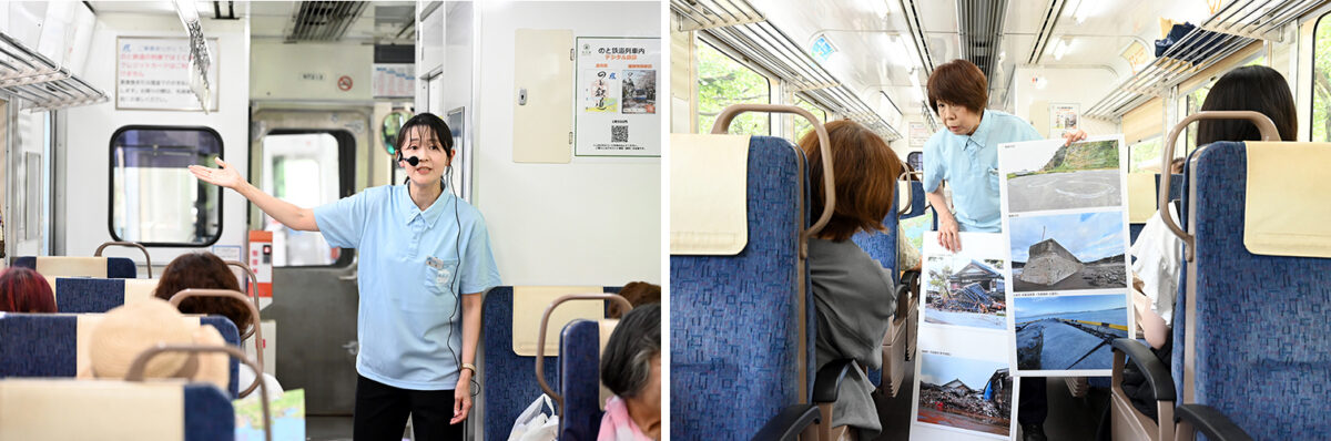 当初は一般車両で語り部列車の運行がスタートした