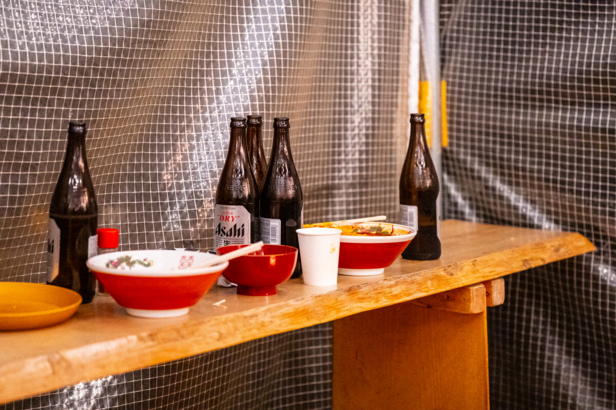 取材時、先に来ていたお客さんたちはお酒も入って賑やかでした