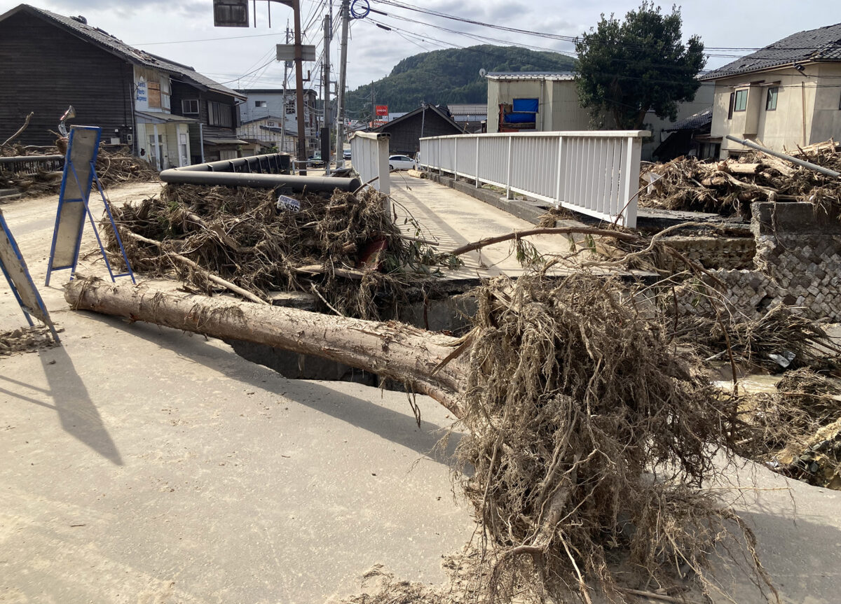 奥能登豪雨で甚大な被害を受けた輪島市町野町(撮影:2024年9月29日 関口威人)